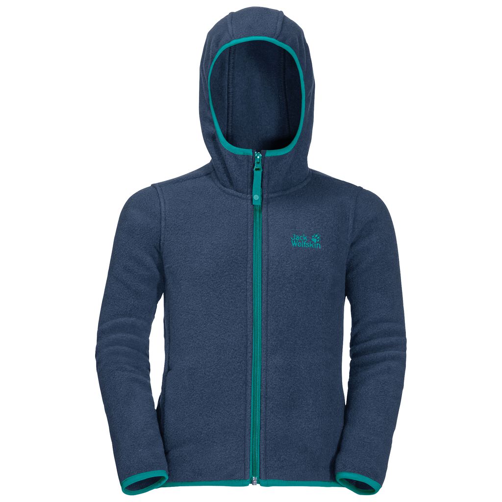 Jack Wolfskin BAKSMALLA HOODED fleece ζακετεσ παιδικά βαθυ μπλε σκουρο | GR4499063